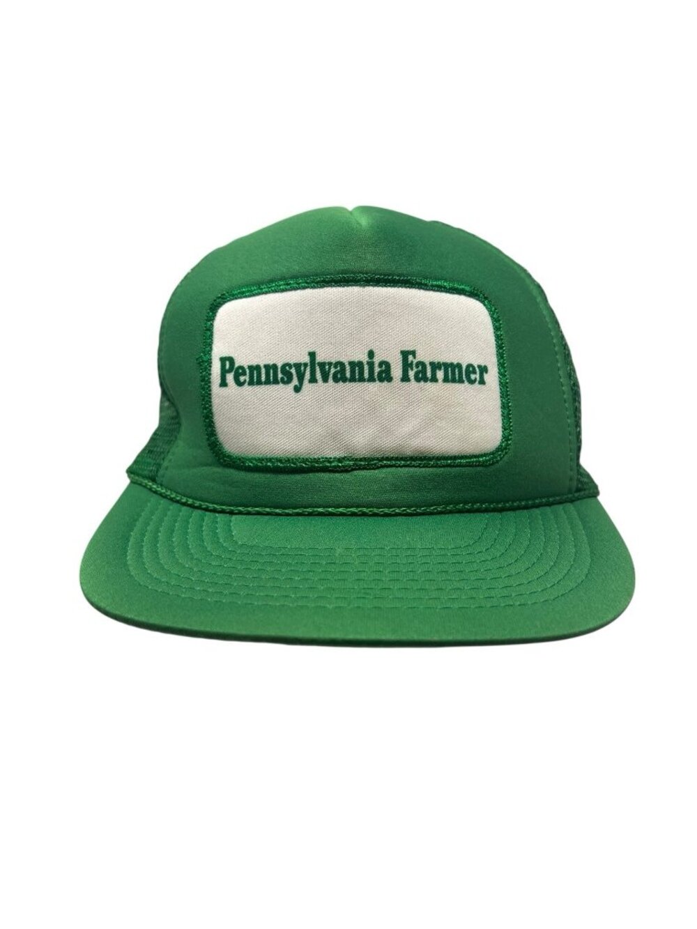 Pennsylvania Farmer Vintage Trucker Hat Green Mesh Snapback Patch Foam Retro Cap